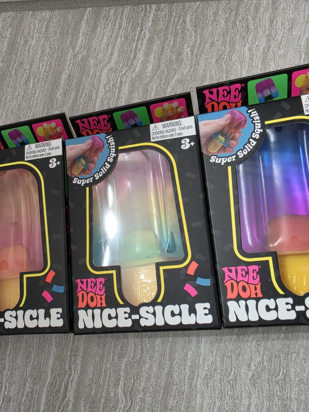 NeeDoh Bundle - Nice-Sicle, Fuzz Ball Wonder Waves, 7 TOTAL HARD-TO-FIND PIECES